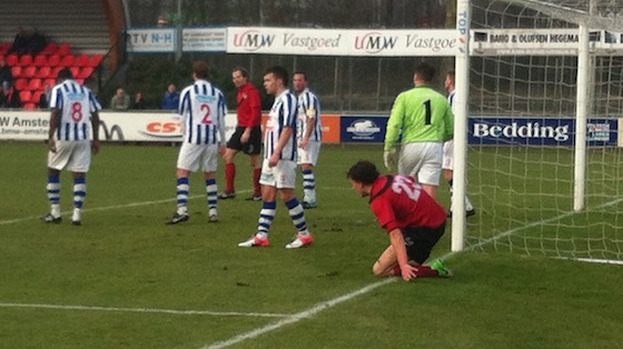 Ook invaller Joost Heij kon zijn stempel niet op de wedstrijd drukken