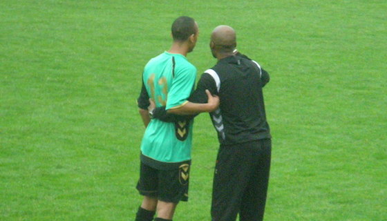 Foto Herman de Wit:Maurice Ligeon (r) geeft de laatste instructies