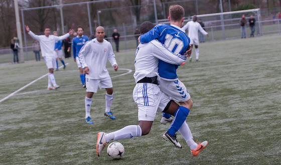 worsteling om de bal