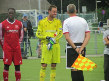 Archieffoto. Sporting Almere keeper Stefan Verboom kreeg zondag naar eigen zeggen een onterechte rode kaart. 