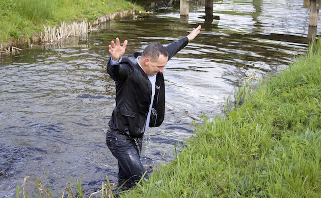 Honsbeek in de sloot